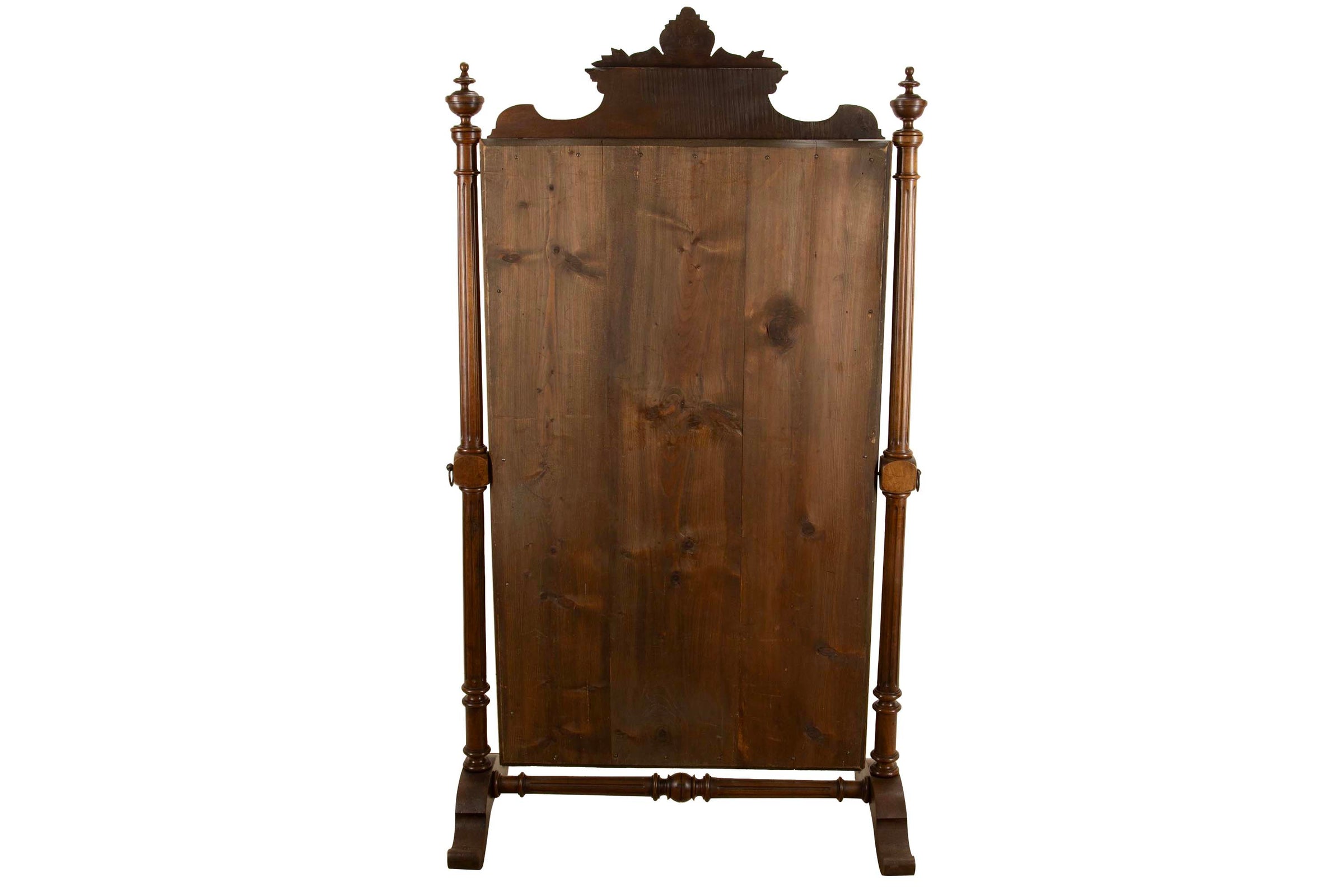 Large 19th Century French Mahogany Cheval Mirror