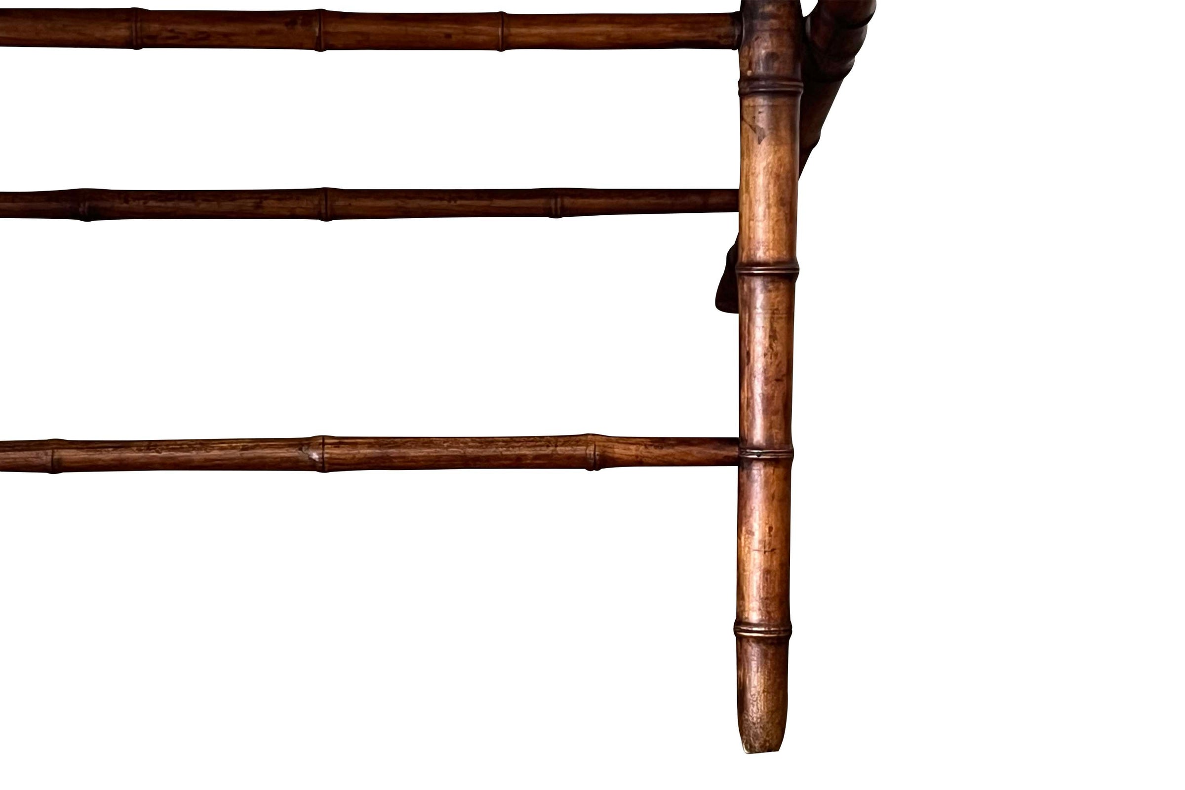 20th Century French Faux Bamboo Folding Writing Table