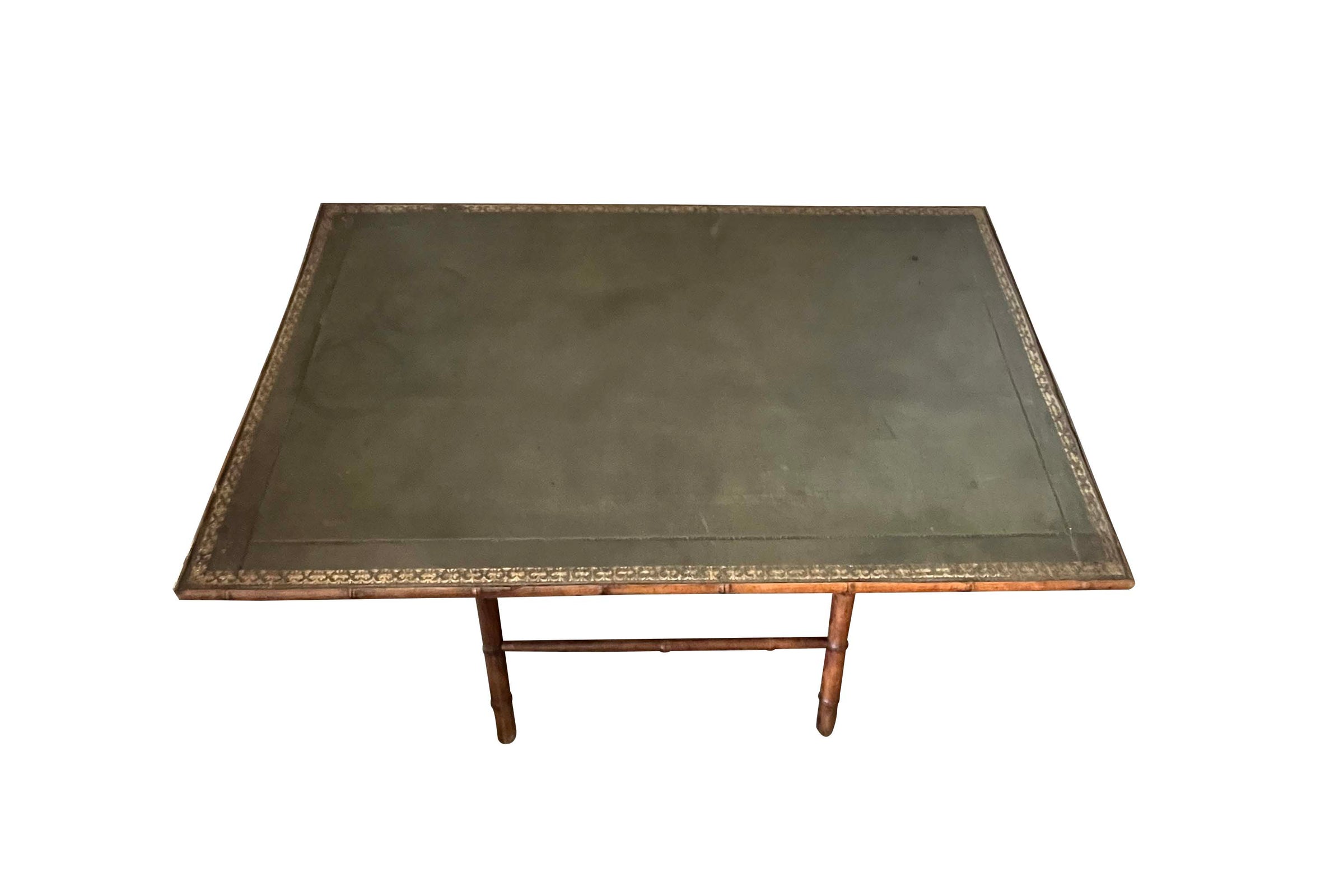 20th Century French Faux Bamboo Folding Writing Table