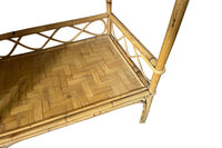 Pair of 1970s Italian Bamboo & Cane Side Tables