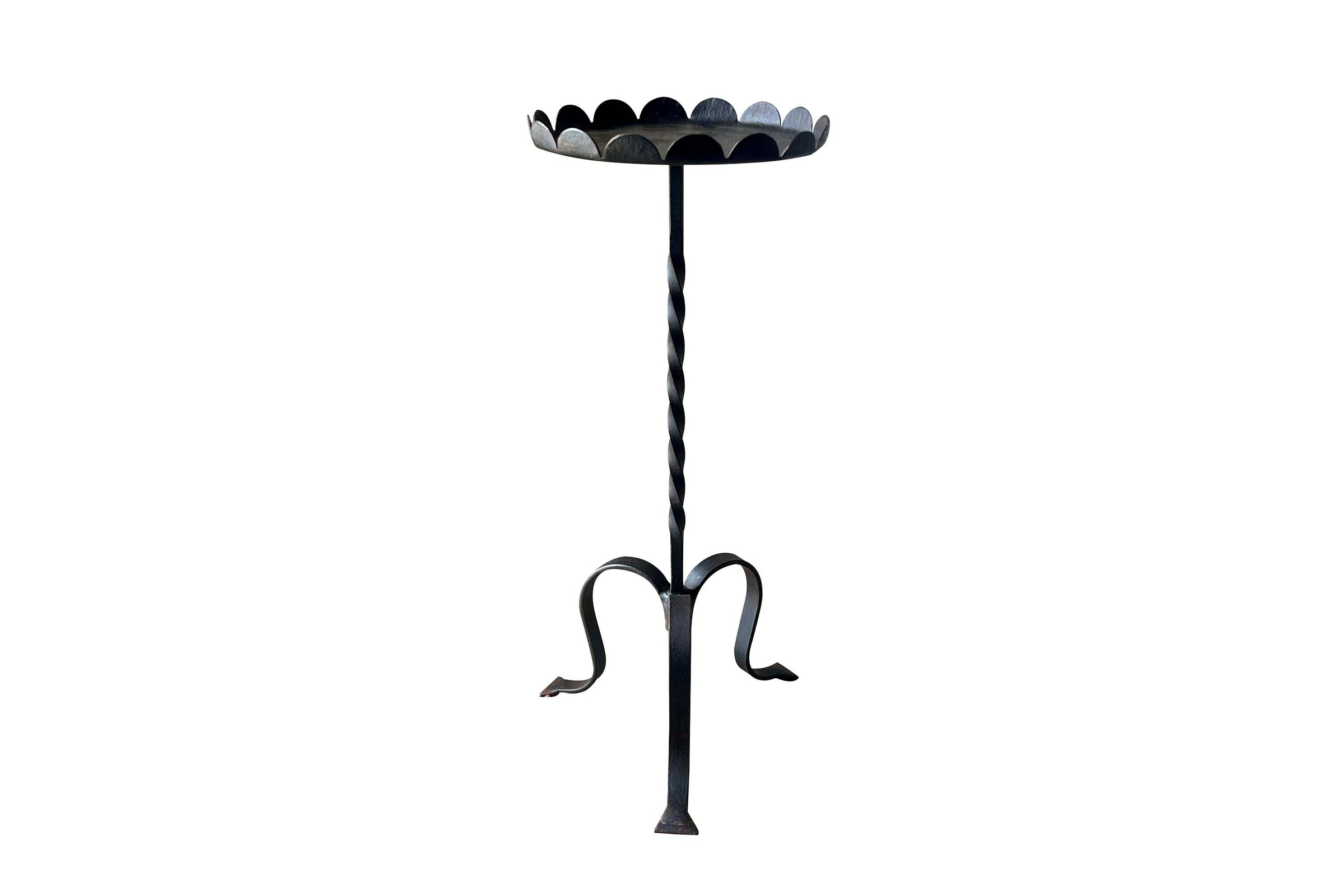 MID-CENTURY SPANISH IRON MARTINI TABLE