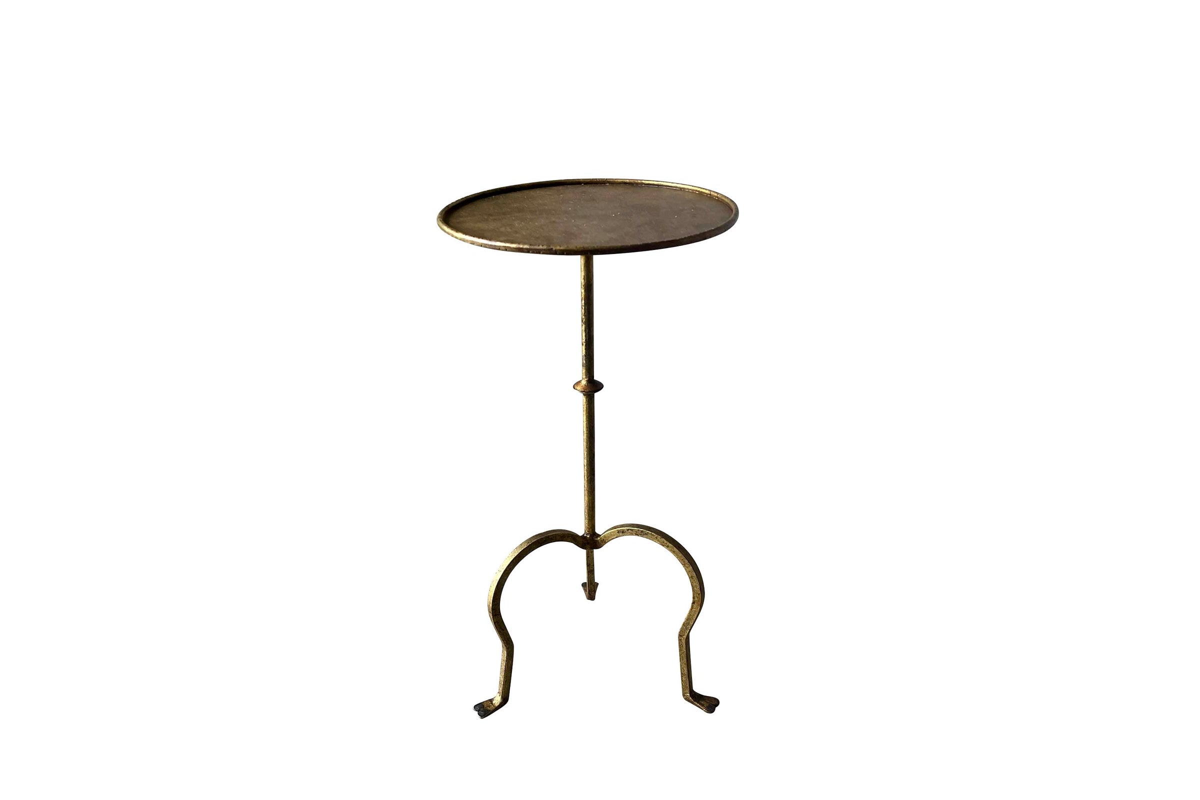 Mid-Century Spanish Gilt Iron Martini Table