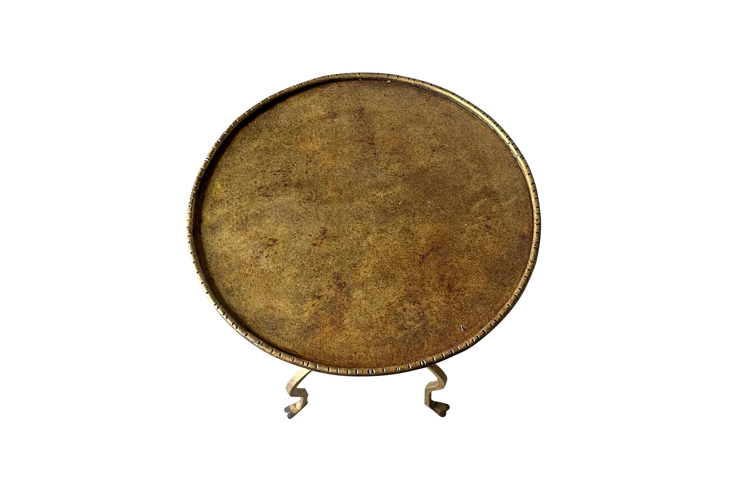 Mid-Century Spanish Gilt Iron Martini Table