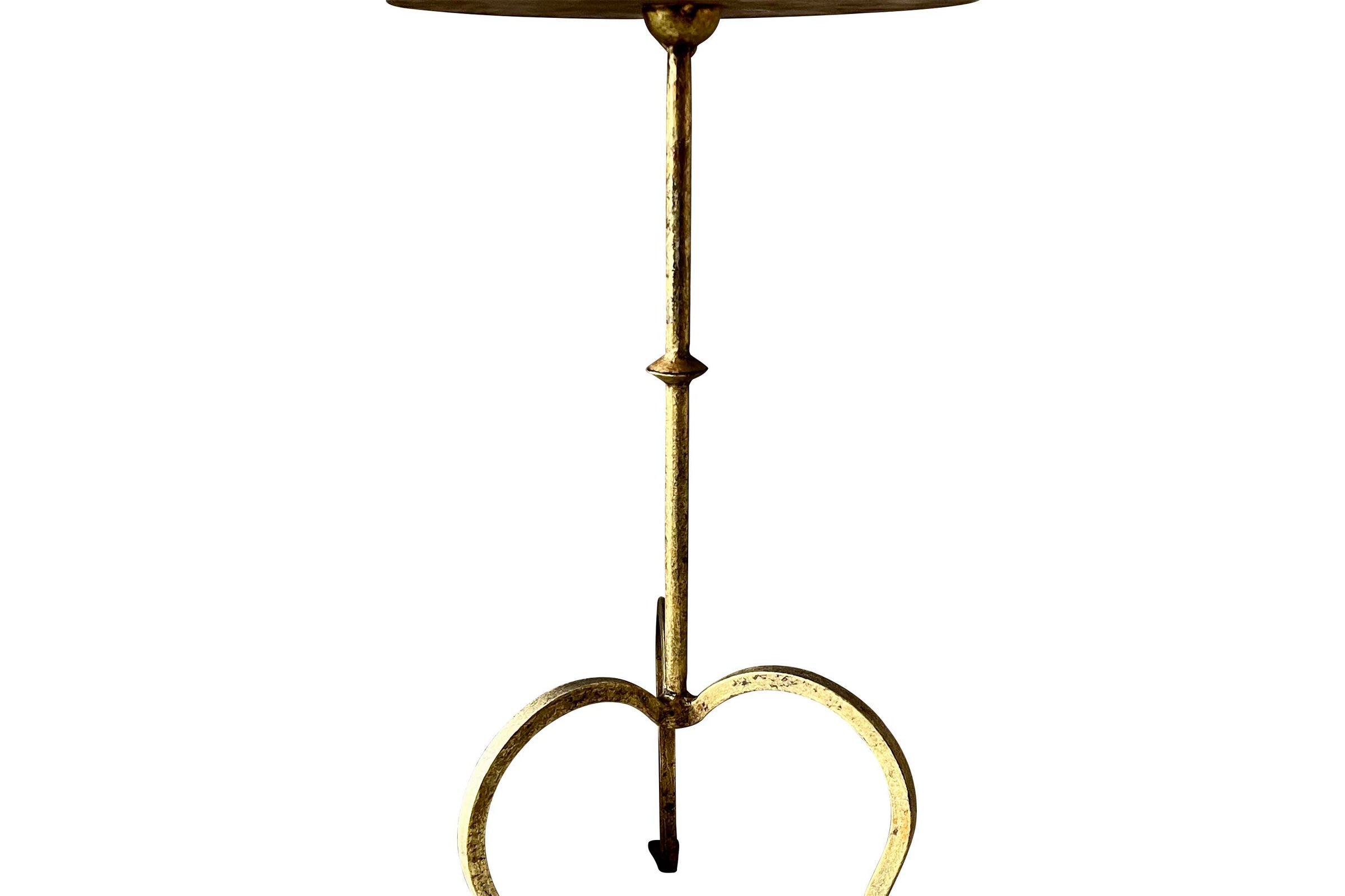 Mid-Century Spanish Gilt Iron Martini Table