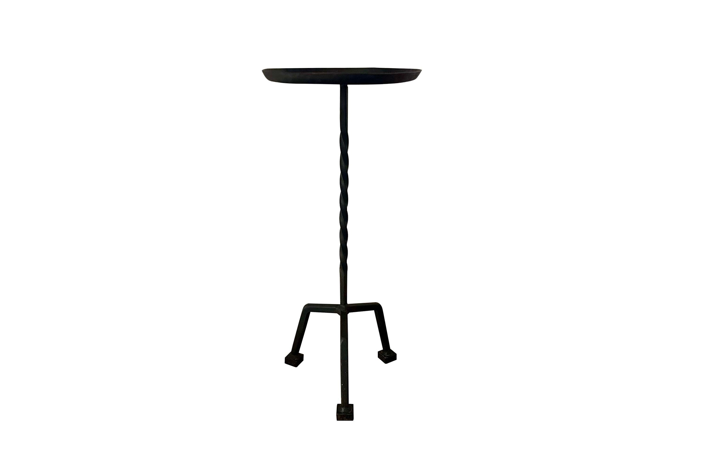 MID-CENTURY SPANISH IRON MARTINI TABLE