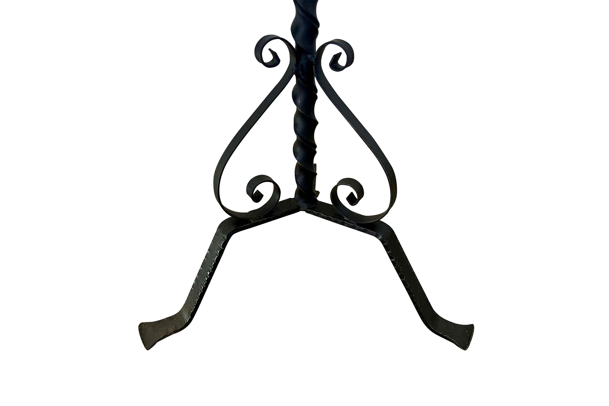 A handsome Mid-Century Spanish wrought iron martini table.