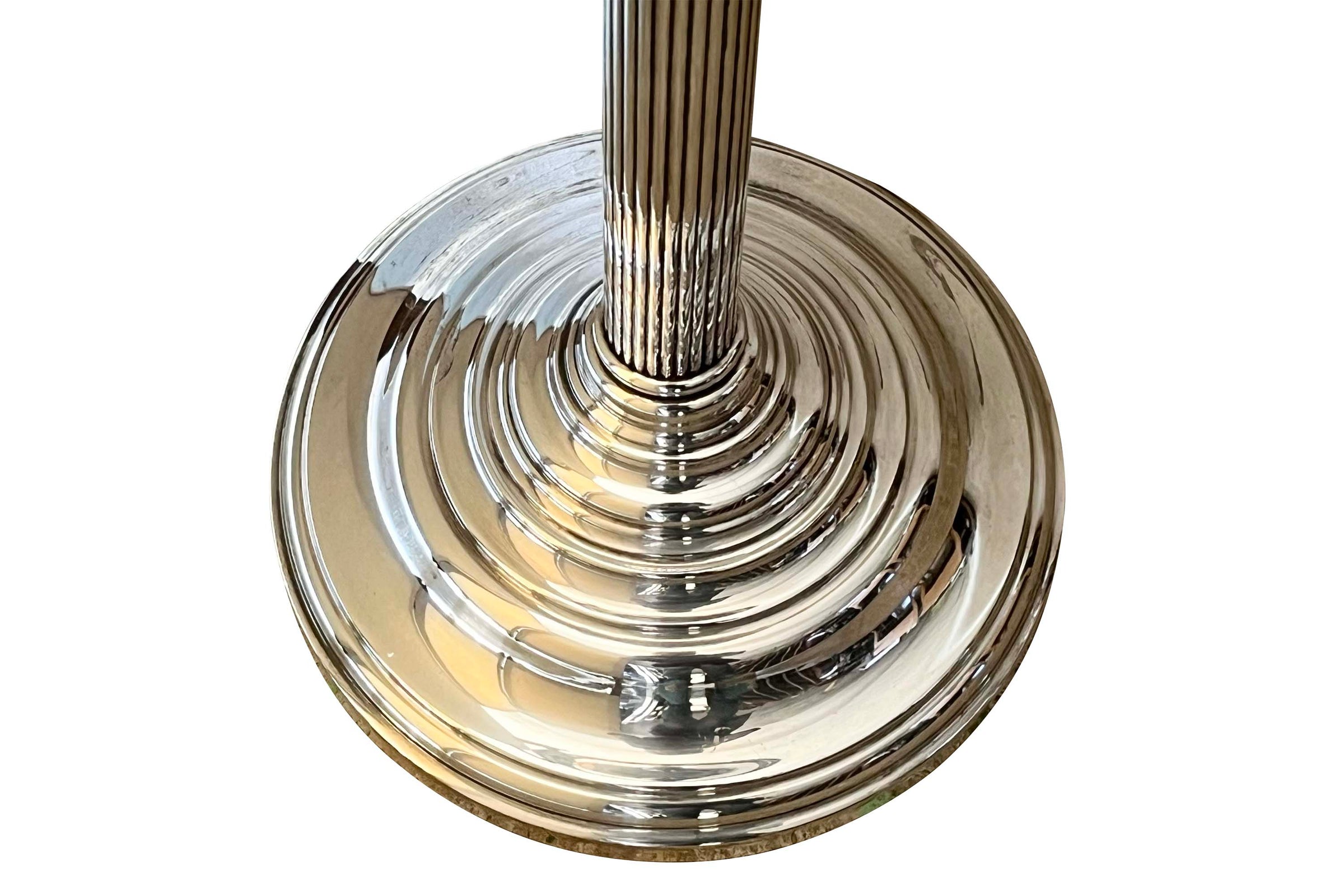 Tall 20th Century Spanish Silver Plate Integrated Champagne Bucket Stand