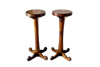 Pair of Early 20th Century French Provincial Folk Art Pedestal Stands