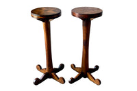 Pair of Early 20th Century French Provincial Folk Art Pedestal Stands