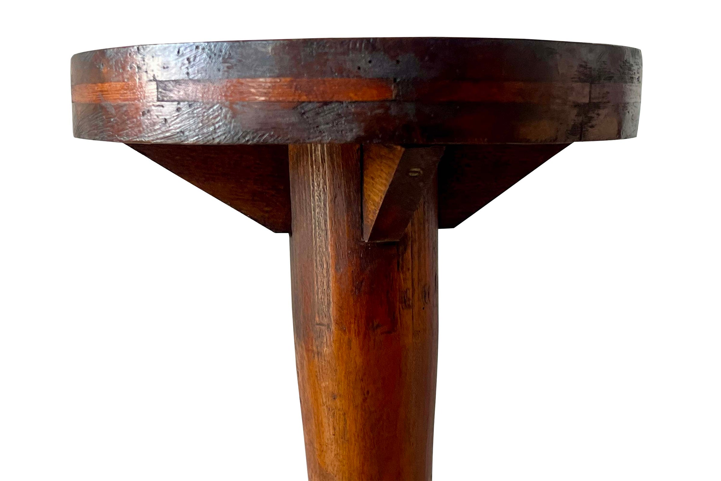 Pair of Early 20th Century French Provincial Folk Art Pedestal Stands