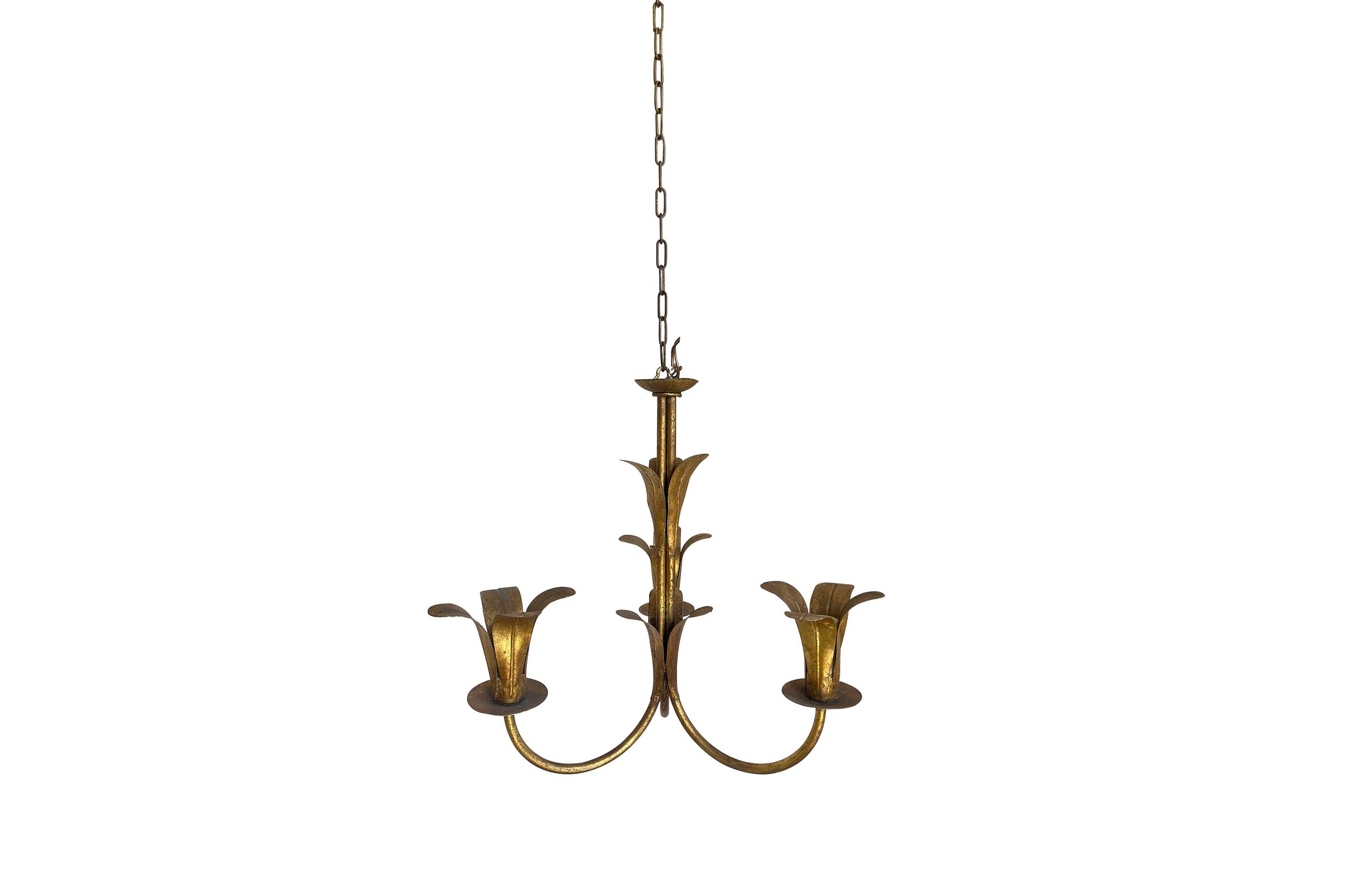 MID 20TH CENTURY SPANISH TULIP FORM CHANDELIER