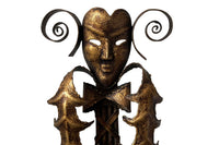 pair of Pair of Mid-Century Italian wrought iron wall lights in the Italian manner, inspired by Commedia dell’Arte.