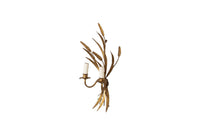 Monumental Set of Three 1970s Gilt Wheat Sheaf Wall Sconces in the Manner of Hans Kögl
