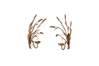 Pair of Mid-Century French Windswept Gilt Metal Wall Lights