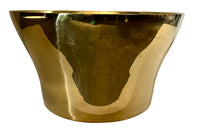 An enormous 'Armand De Brignac' champagne bath in double walled stainless steel with a gold colour finish and deeply embossed ace of spades. 

