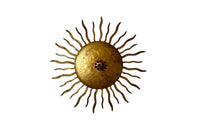 Mid-Century Spanish Gilt Iron Sunburst Ceiling Light