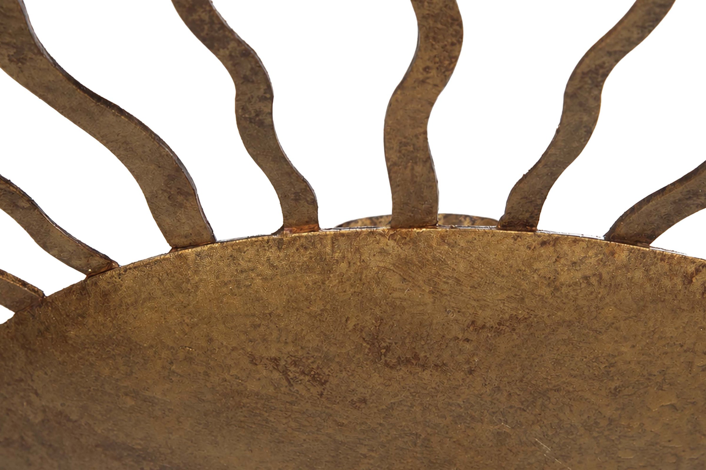Mid-Century Spanish Gilt Iron Sunburst Ceiling Light