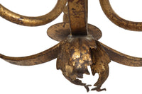 Decorative Mid-20th Century Spanish three-bulb hanging light by Ferrocolor.