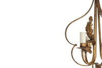 Decorative Mid-20th Century Spanish three-bulb hanging light by Ferrocolor.