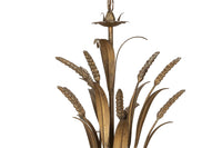 Mid-Century French Gilt Metal Wheat Sheaf Chandelier