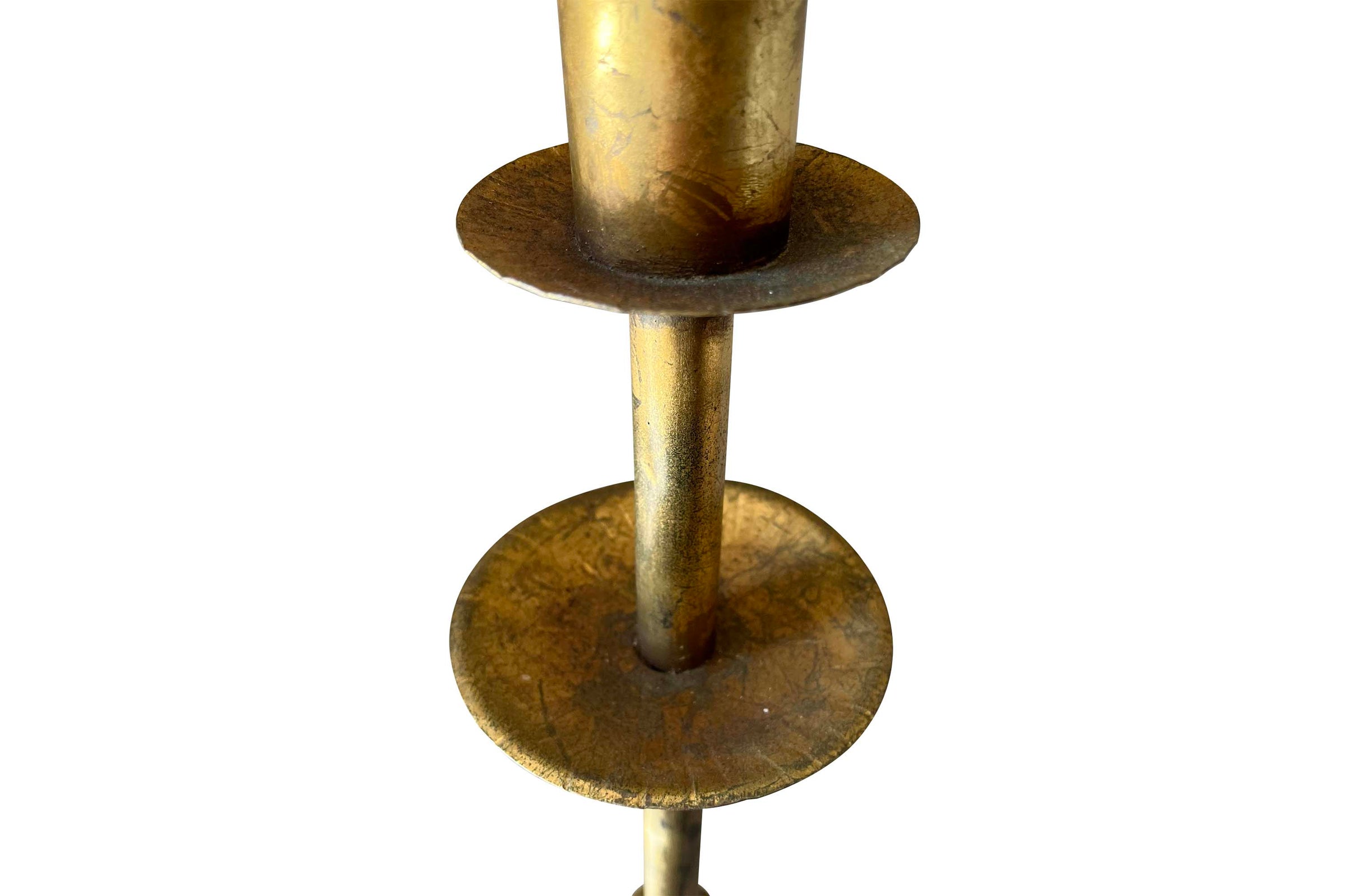 Mid-Century Spanish Gilt Iron Floor Lamp