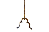 A sculptural Mid-Century Spanish floor lamp in gilt iron, dating from the 1950–60s. 