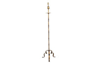 A sculptural Mid-Century Spanish floor lamp in gilt iron, dating from the 1950–60s. 