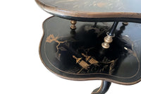 Mid-Century French Two Tiered Chinoiserie Occasional Table