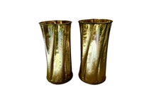 Pair of 1970s Italian Hand-Beaten Brass Umbrella Stands