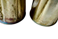 Pair of 1970s Italian Hand-Beaten Brass Umbrella Stands