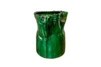 Large Early 20th Century French Green Glazed Pottery Jug 