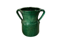 Large Early 20th Century French Green Glazed Pottery Jug 