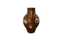 LARGE 19TH CENTURY FRENCH FOLK POTTERY JUG WITH ROOSTER DECORATION -RECENTLY RESERVED-