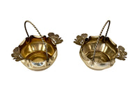 Pair of French Art Nouveau Butterfly Bonbon Baskets, Circa 1900 