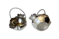 Pair of French Art Nouveau Butterfly Bonbon Baskets, Circa 1900 