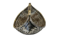 MID-CENTURY FRENCH SILVER PLATE WOVEN SILVER PLATE BASKET
