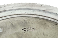 Pair of Late 19th Century Belle Époque Silver-Plated Hotel Serving Platters from the Hotel Bristol, Beaulieu-sur-Mer