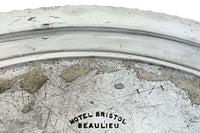 Pair of Late 19th Century Belle Époque Silver-Plated Hotel Serving Platters from the Hotel Bristol, Beaulieu-sur-Mer
