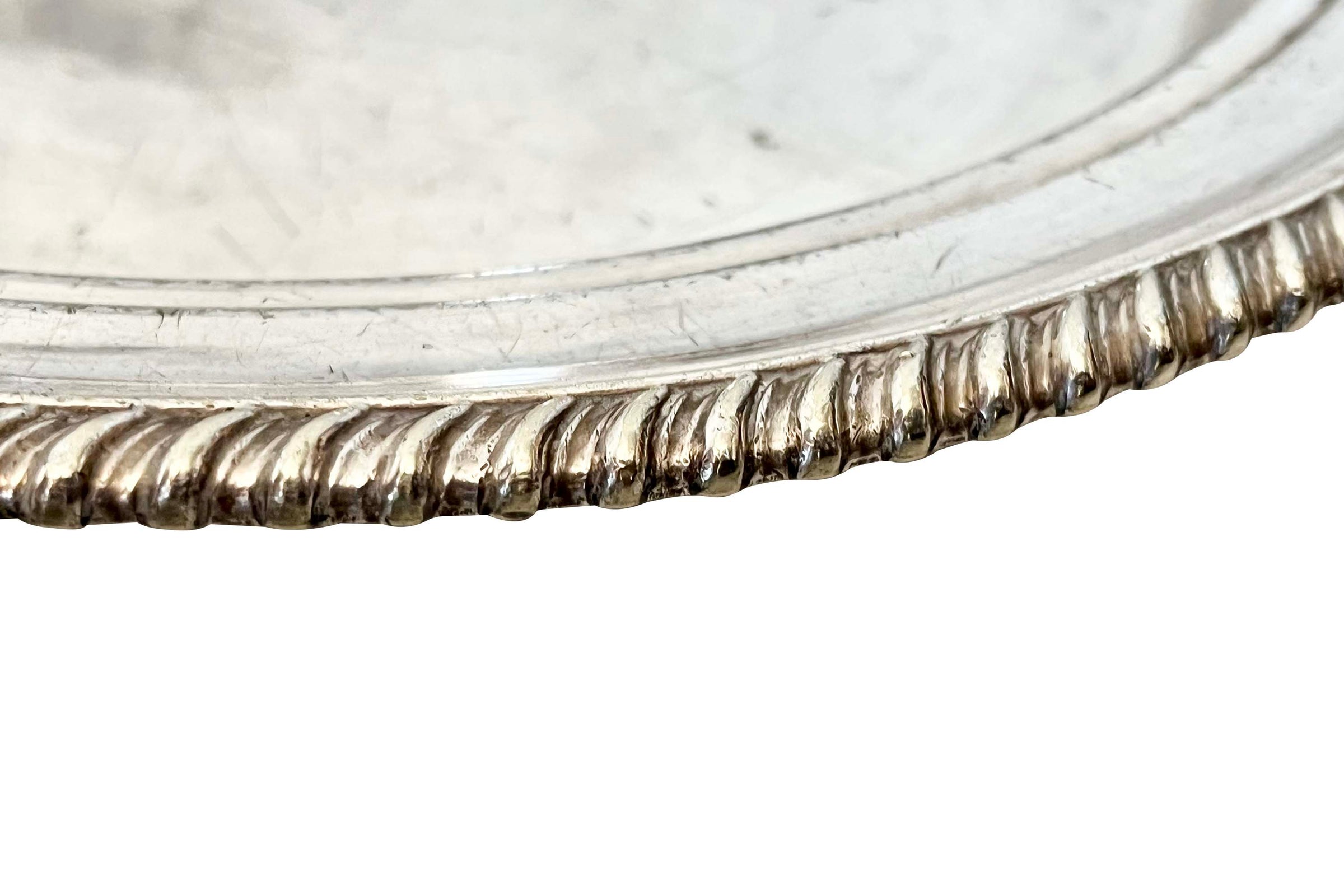 Pair of Late 19th Century Belle Époque Silver-Plated Hotel Serving Platters from the Hotel Bristol, Beaulieu-sur-Mer