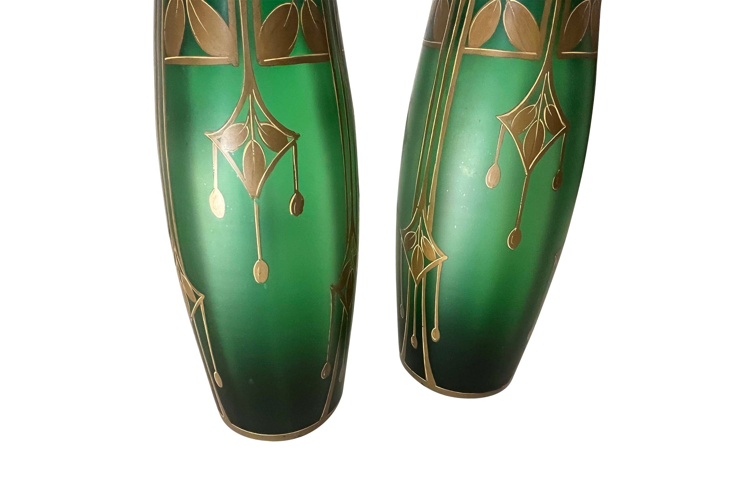 PAIR OF EARLY 20TH CENTURY AUSTRIAN SECESSIONIST VASES -CURRENTLY RESERVED-
