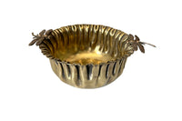 Early 20th Century Jugendstil Brass Bowl with Dragonfly Mounts 