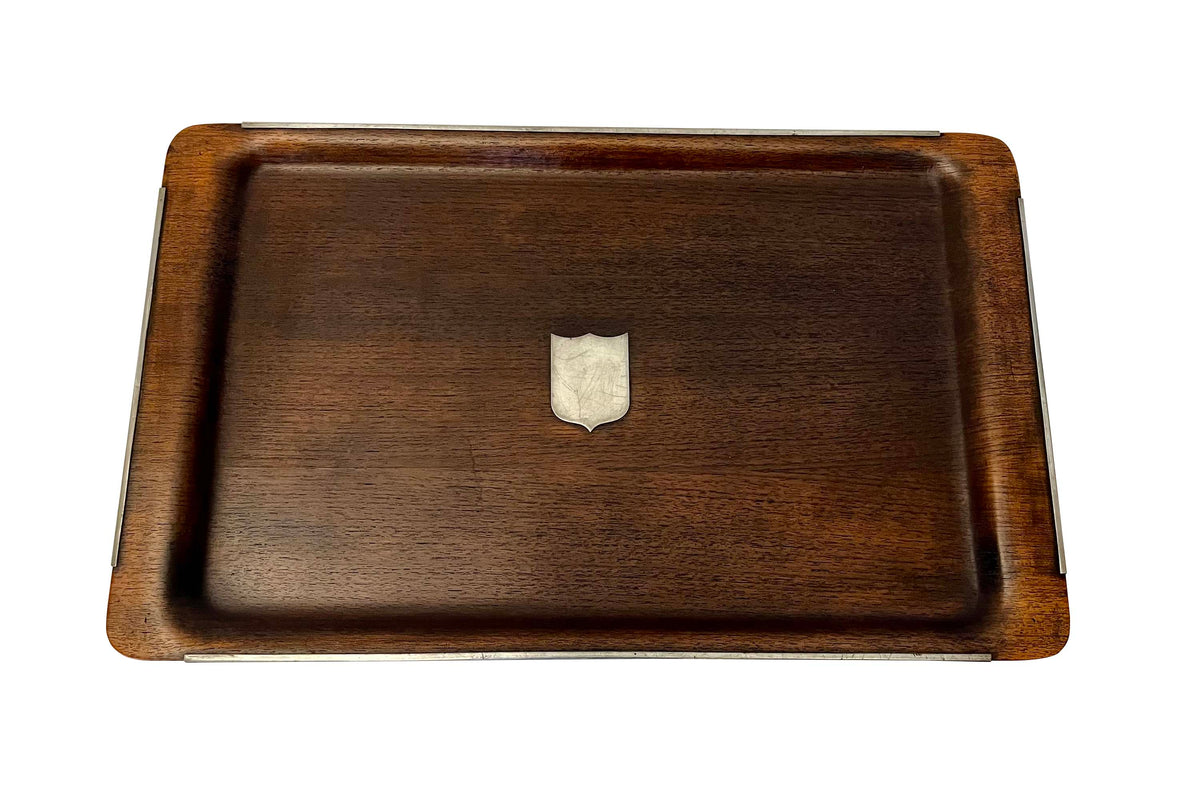 Mid-Century Modern Sculpted Wooden Serving Tray