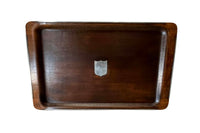 Mid-Century Modern Sculpted Wooden Serving Tray