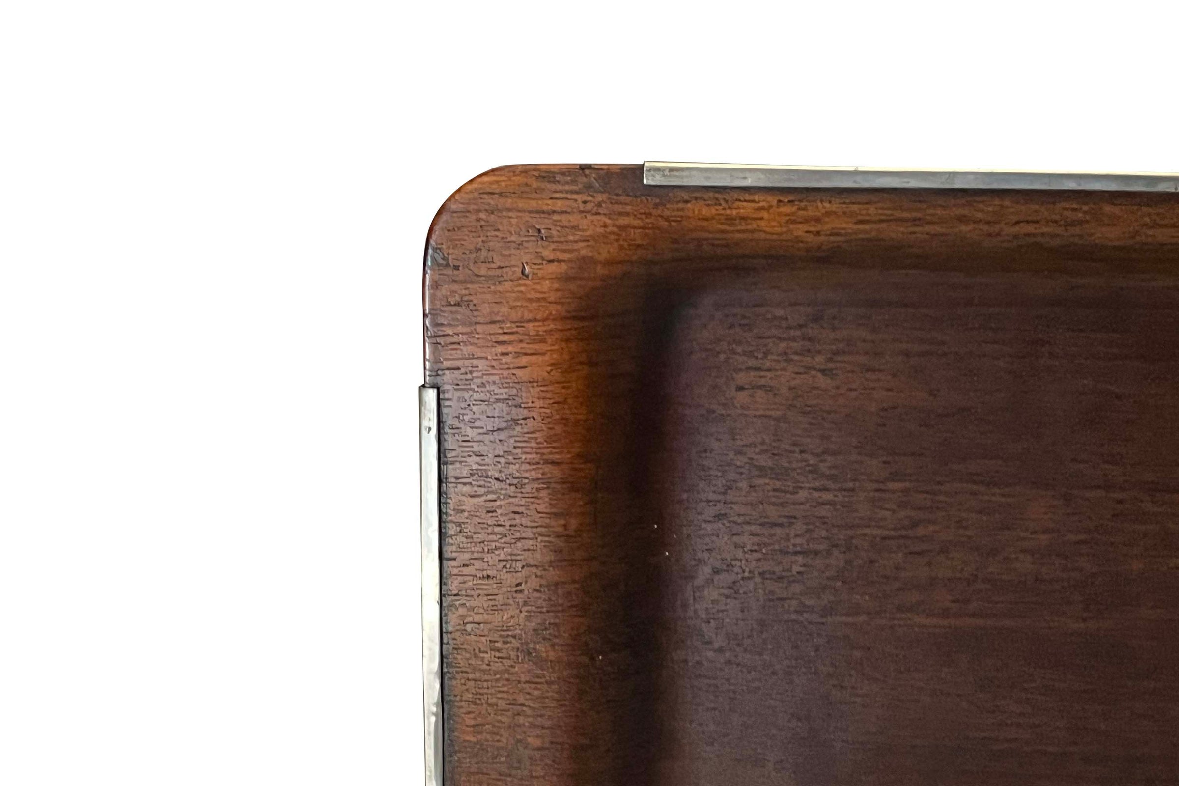 Mid-Century Modern Sculpted Wooden Serving Tray