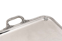 Mid Century French Silver-Plated Serving Tray by Plasait Orfèvre
