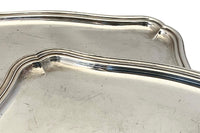 Near Pair of Mid-Century French Silver Plate Cocktail Trays