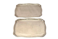 Near Pair of Mid-Century French Silver Plate Cocktail Trays