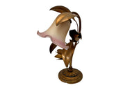 Mid-Century Italian Gilt Tole Floral Table Lamp