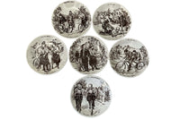 Boxed Set of Six 20th Century French Cycling Faience Plates by Sarreguemines
