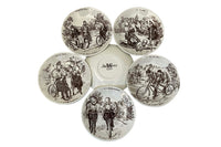 Boxed Set of Six 20th Century French Cycling Faience Plates by Sarreguemines